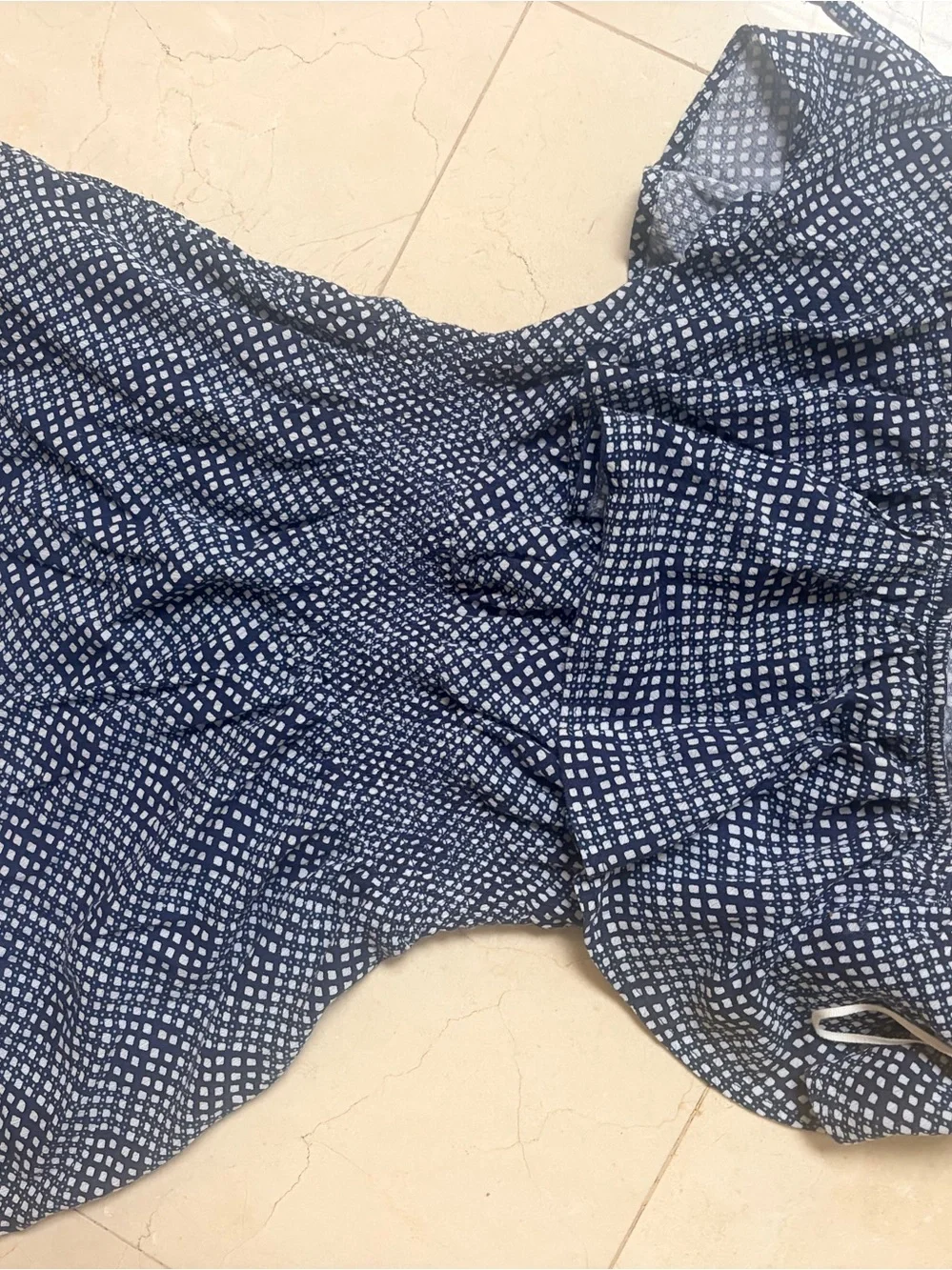 aerie Navy and White Polka Dot One-Piece Romper - size S